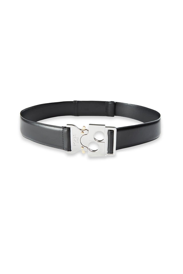 ports 1961 ELEGANT EDGE - THE BLACK LEATHER BELT BLACK