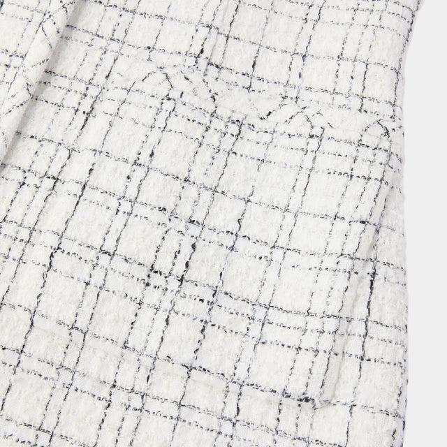 Ports 1961 ELEGANT SLEEVELESS TWEED DRESS A SOPHISTICATED ADDITION TO YOUR WARDROBE WHT BLK CHECK