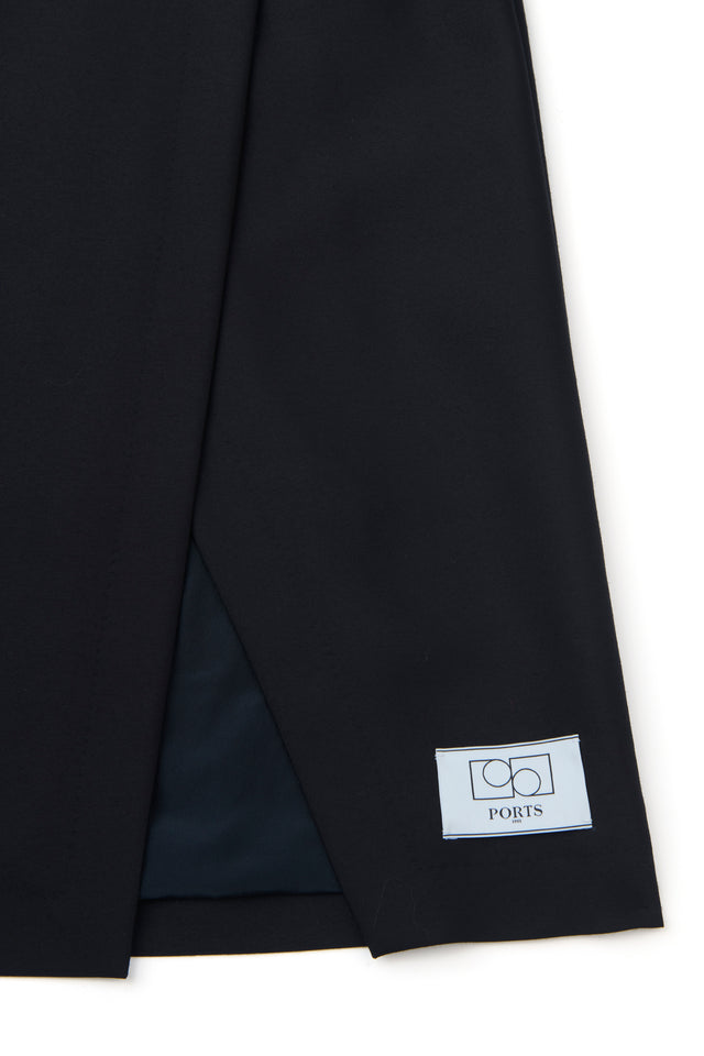 Ports 1961 EXQUISITE WOOL-SILK A-LINE SKIRT 999-Black