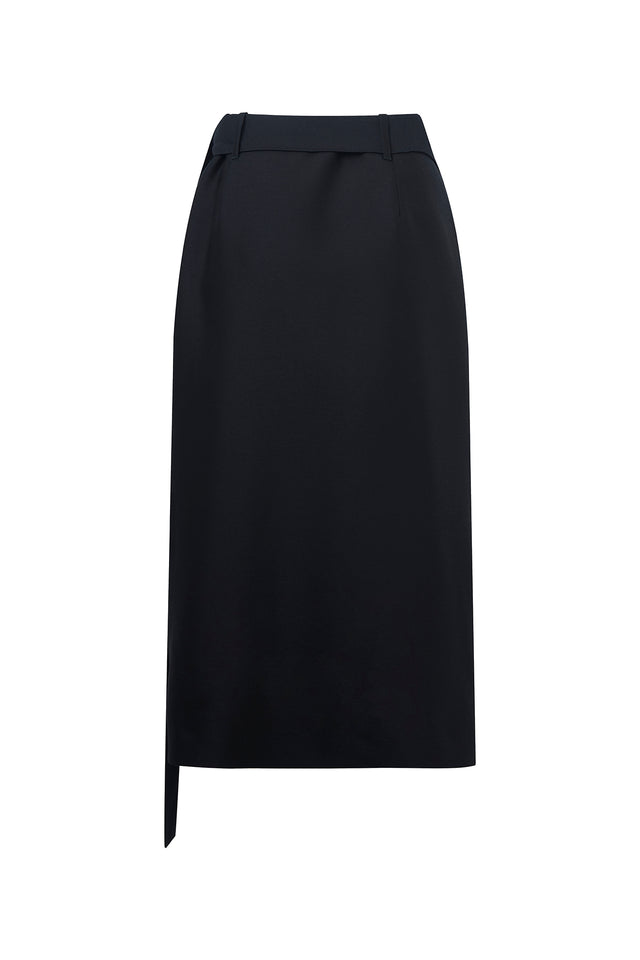 ports 1961 EXQUISITE WOOL-SILK A-LINE SKIRT 999-Black