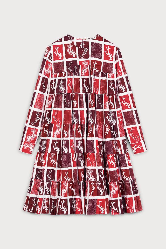 ports 1961 EXUDING PLAYFUL CHARM BABYDOLL DRESSES 044-RED MIX