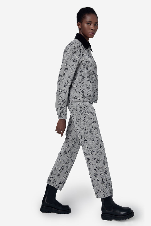 Ports 1961 FLORAL DENIM JACQUARD JACKET CREAM & BLACK