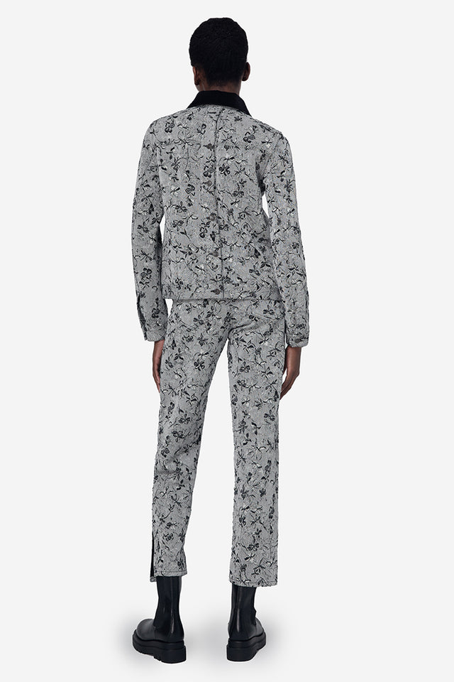 Ports 1961 FLORAL DENIM JACQUARD JACKET CREAM & BLACK