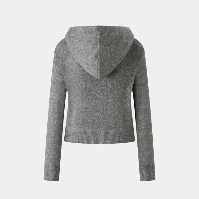 Ports 1961 FLORAL EMBROIDERED HOODIE ROCK SHADOW MIX