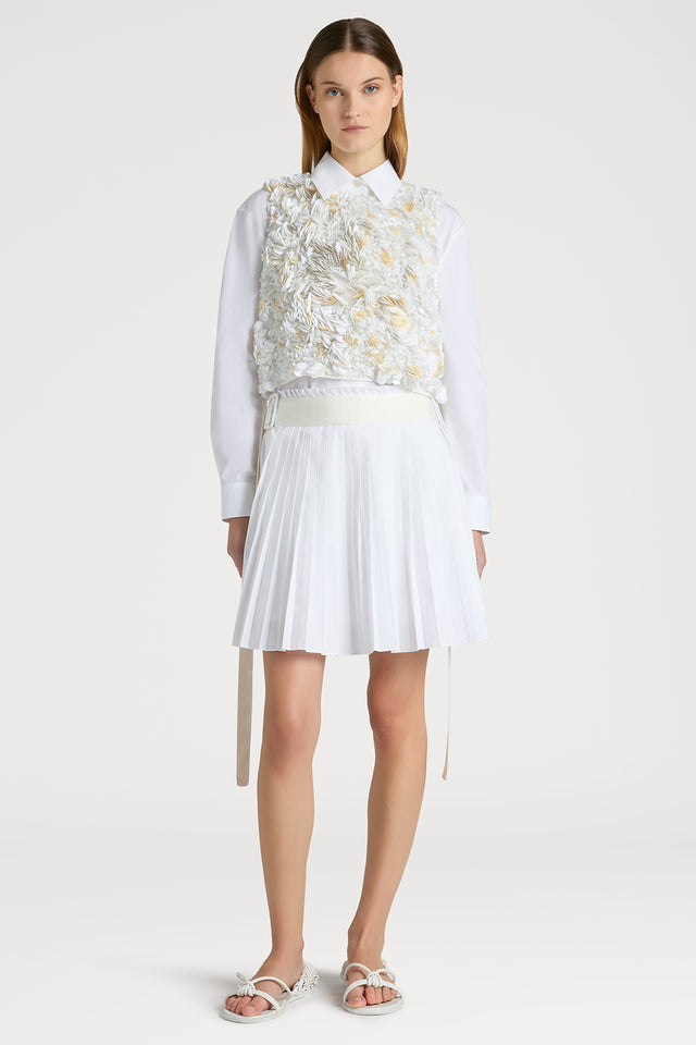 Ports 1961 FLORAL INSPIRED GLIMMER TOP 110-OPTIC WHITE