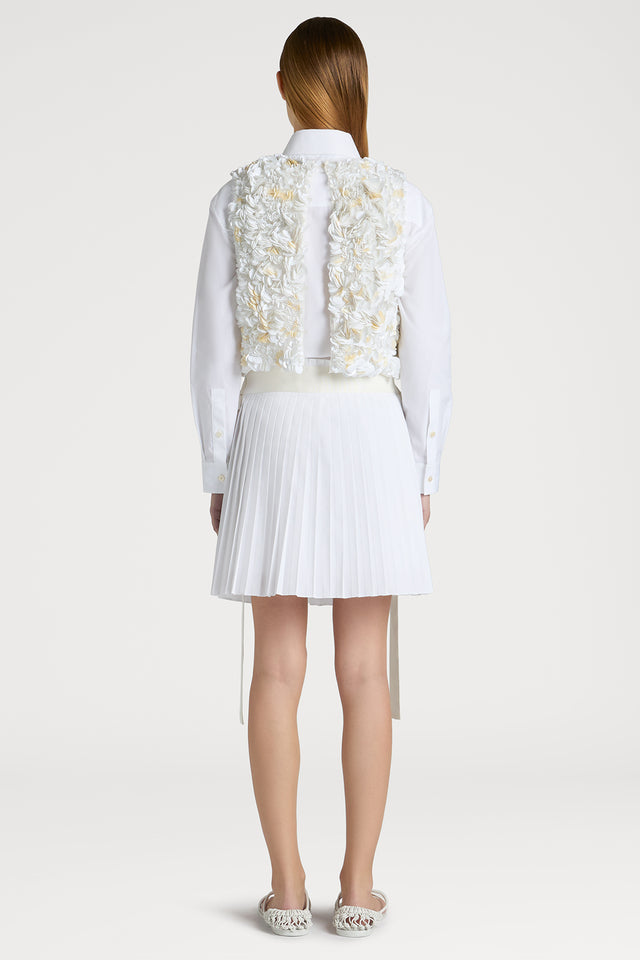Ports 1961 FLORAL INSPIRED GLIMMER TOP 110-OPTIC WHITE