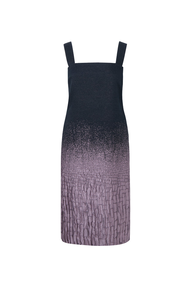 Ports 1961 Gradient Color Bodycon Dress 09h-BLACK + PINK