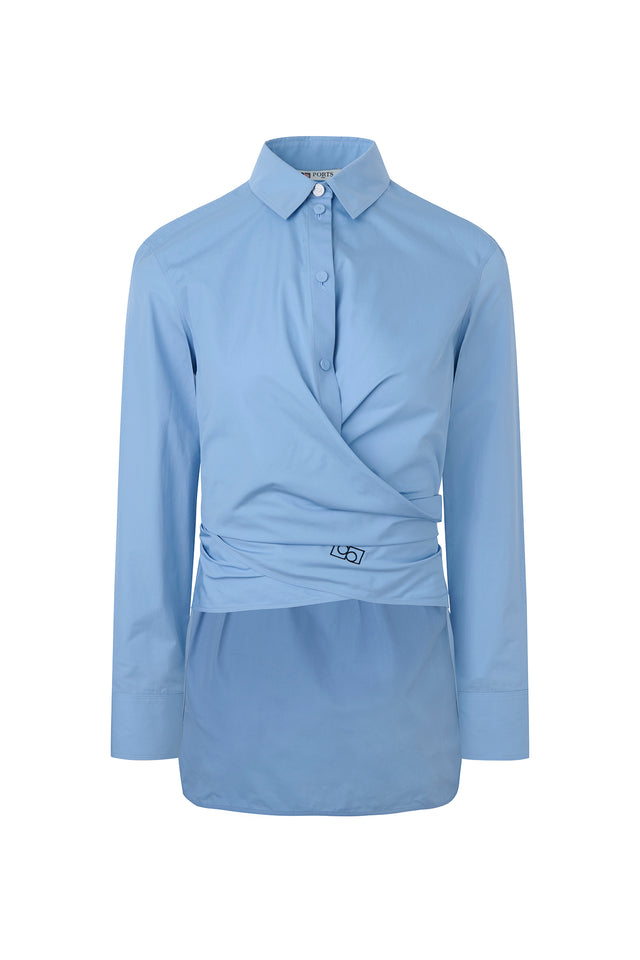 Ports 1961 Iconic PORTS 1961 Wrap Shirt - Greu 832- Light Blue
