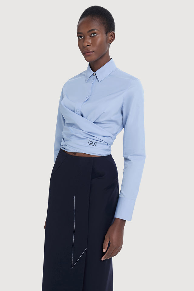 ports 1961 Iconic PORTS 1961 Wrap Shirt - Greu 832- Light Blue
