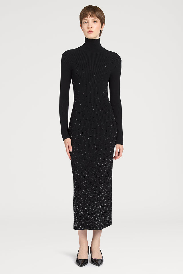 Ports 1961 KNITWEAR DRESS WITH EMBROIDERY 999-BLACK