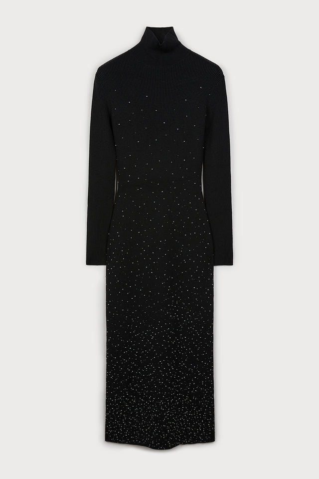ports 1961 KNITWEAR DRESS WITH EMBROIDERY 999-BLACK
