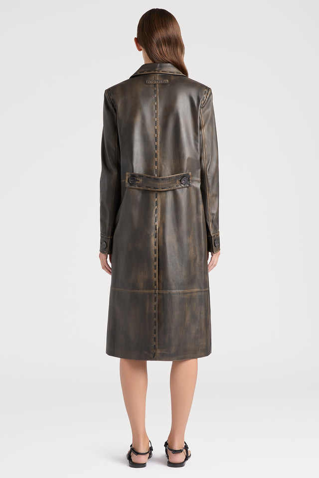 Ports 1961 LUXURIOUS BOVINE LEATHER JACKET EVOKING OUR TIMELESS ROMANCE 550-BROWN