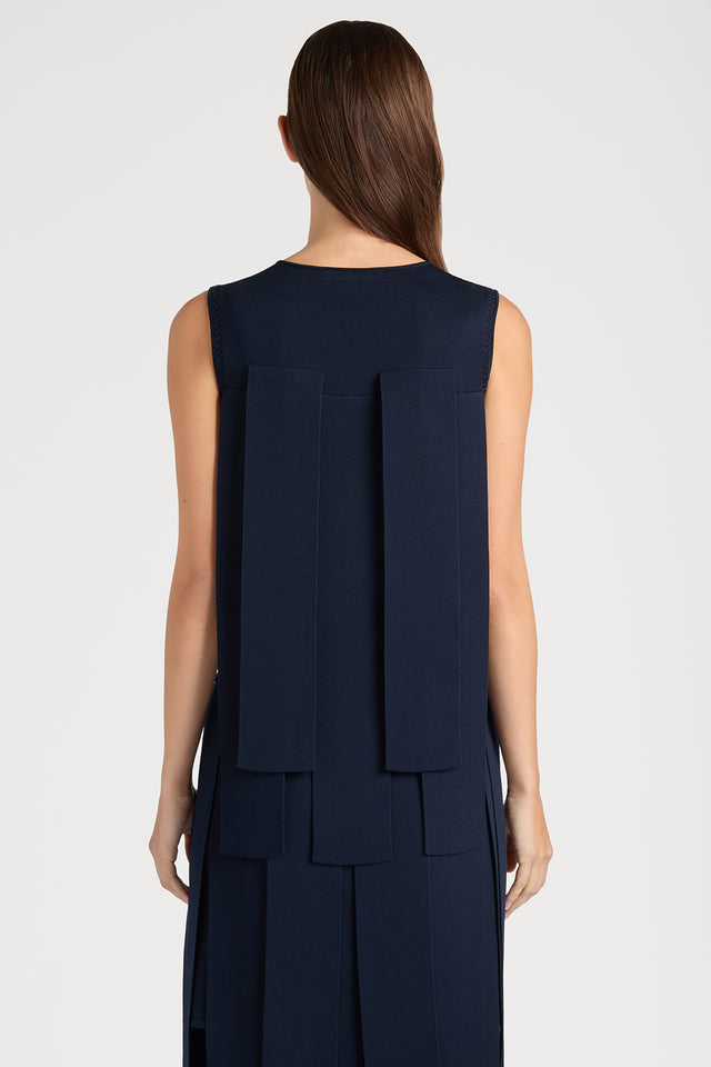 Ports 1961 NAVY TOP FEATURING PANEL DETAILS 899-NAVY