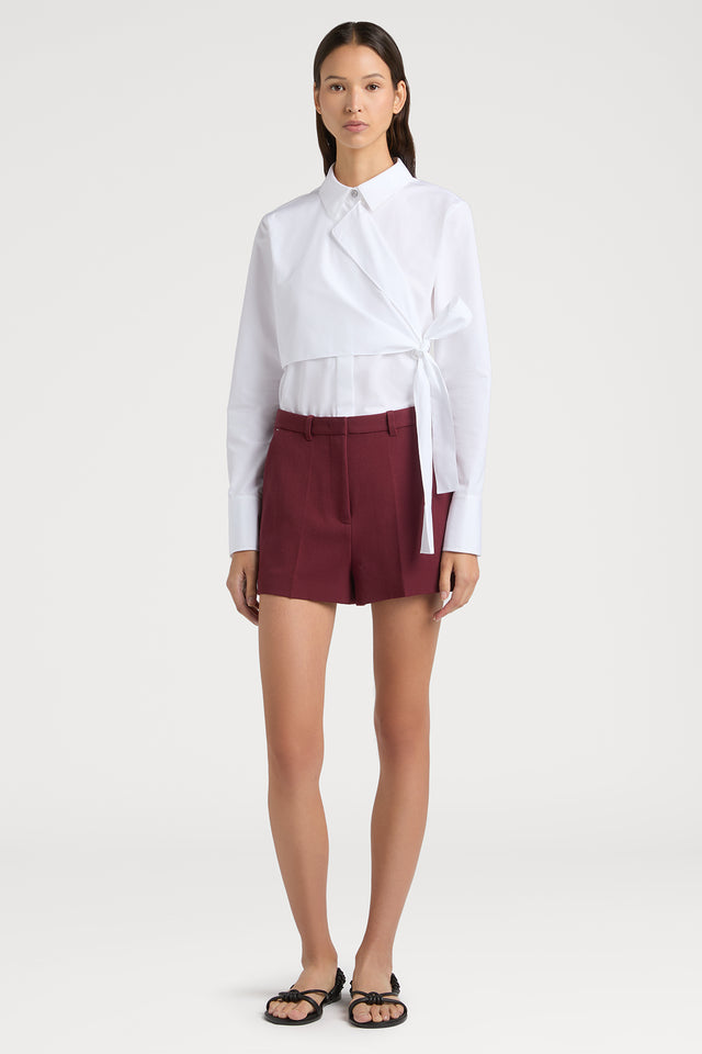 Ports 1961 No. 10 ~ PORTS 1961 SIGNATURE WRAP SHIRT ADORNED WITH RIBBON TIE 110-WHITE