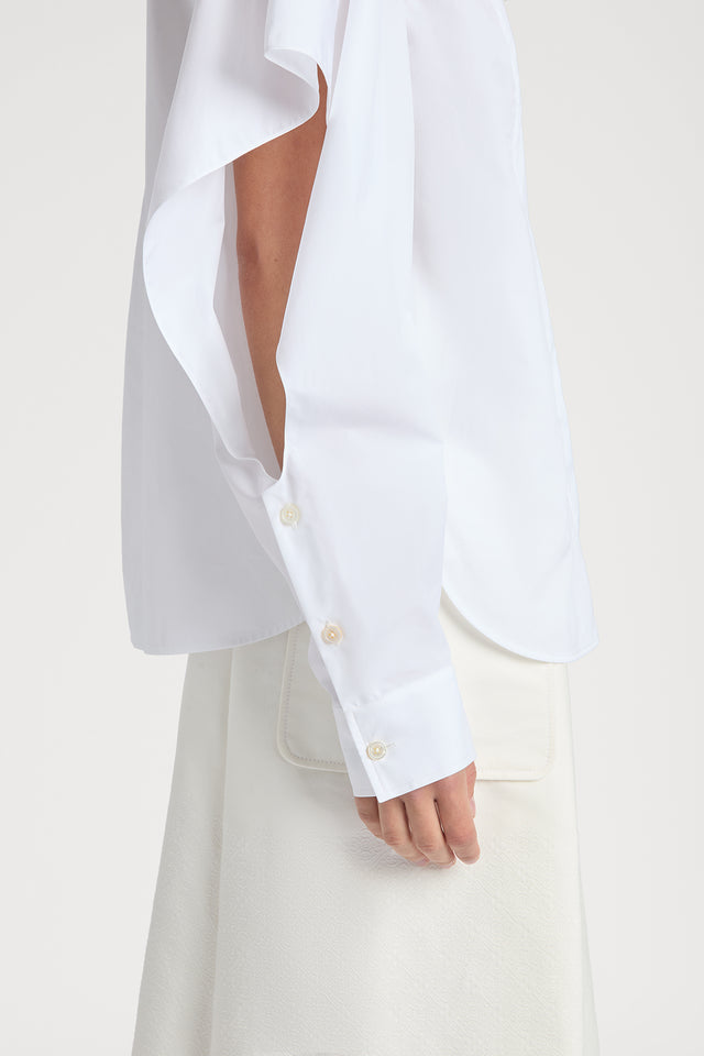 Ports 1961 No. 10 ~ REFINED PORTS 1961 WHITE SHIRT - SHOWCASING DISTINCTIVE CUT-OUT DESIGN ELEMENTS 110-WHITE
