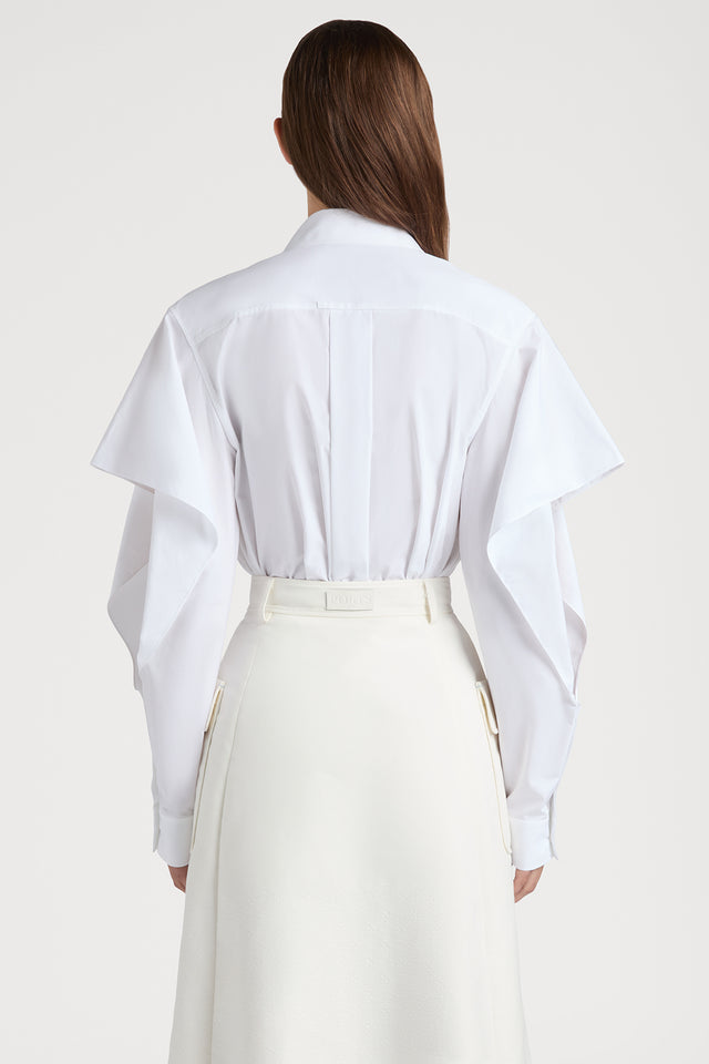 Ports 1961 No. 10 ~ REFINED PORTS 1961 WHITE SHIRT - SHOWCASING DISTINCTIVE CUT-OUT DESIGN ELEMENTS 110-WHITE