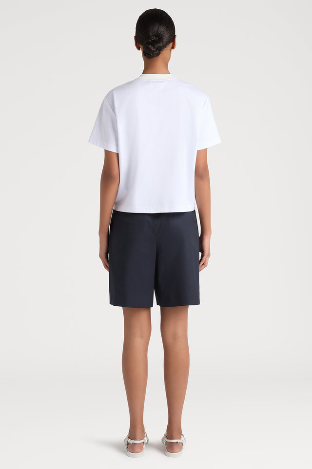 Ports 1961 PETAL PRINT WHITE T-SHIRT 110-OPTIC WHITE