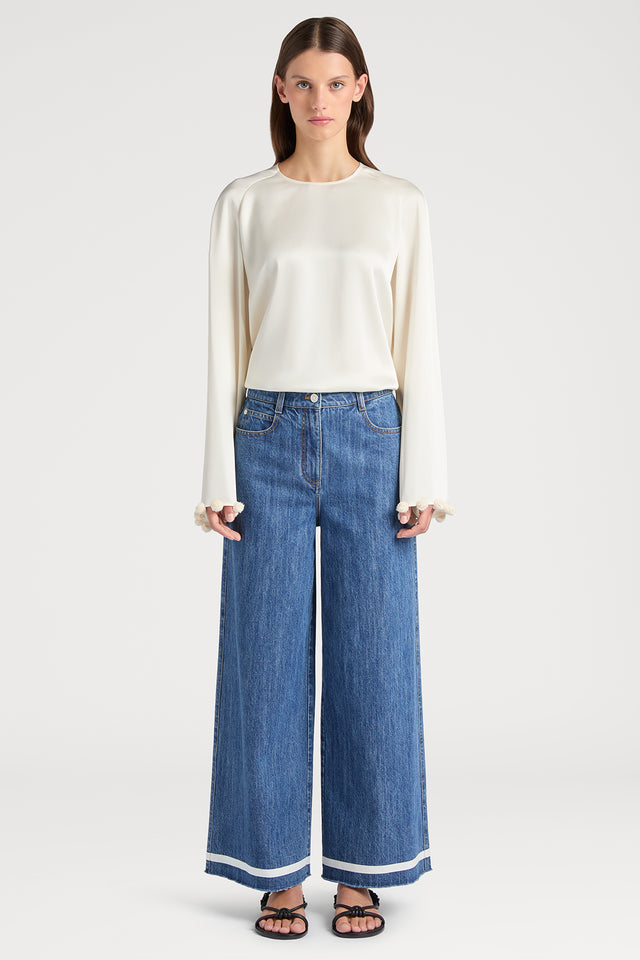 Ports 1961 PLAYFUL VOLUME & CHIC BUBBLE SLEEVES STYLE TOP 171-IVORY