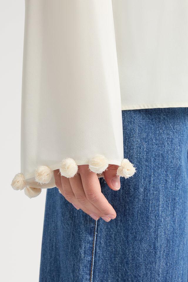 Ports 1961 PLAYFUL VOLUME & CHIC BUBBLE SLEEVES STYLE TOP 171-IVORY