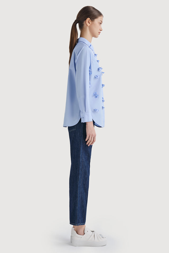 Ports 1961 Allover Pom Pom Shirt 832-Greu