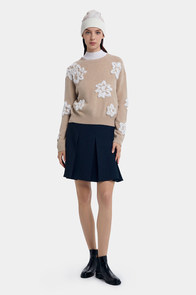 Ports 1961 ALPINE FLORA KNITWEAR TAN KHAKI
