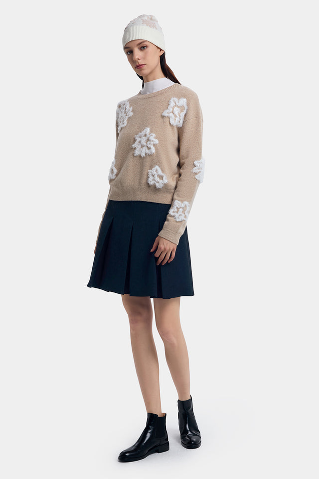Ports 1961 ALPINE FLORA KNITWEAR TAN KHAKI