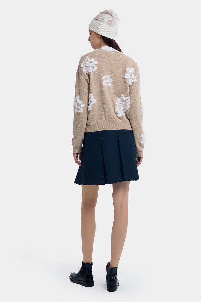 Ports 1961 ALPINE FLORA KNITWEAR TAN KHAKI