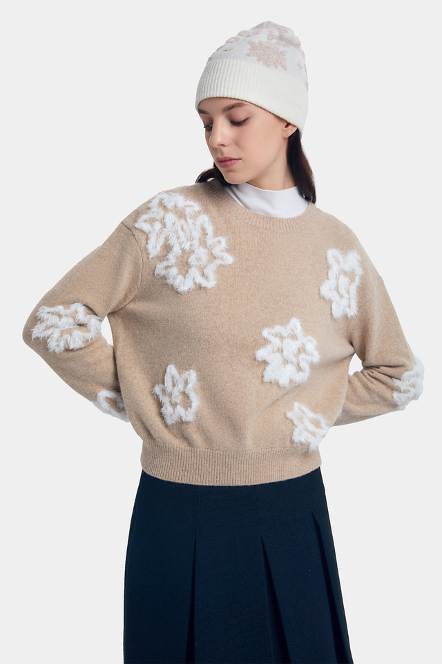 ports 1961 ALPINE FLORA KNITWEAR TAN KHAKI