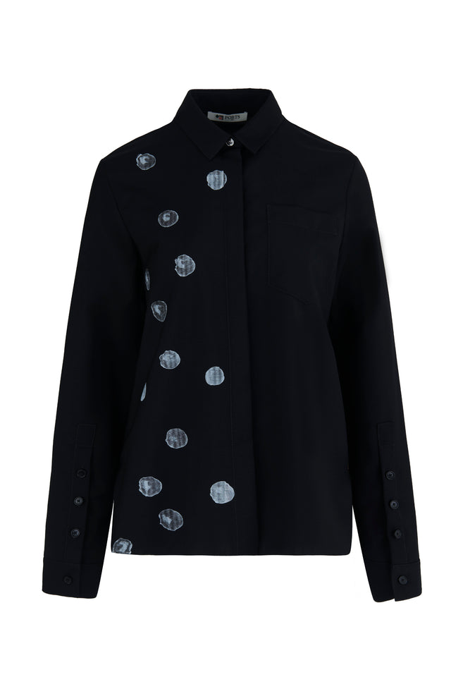 ports 1961 Alpine Ice Cube Print Shirt 999-Black