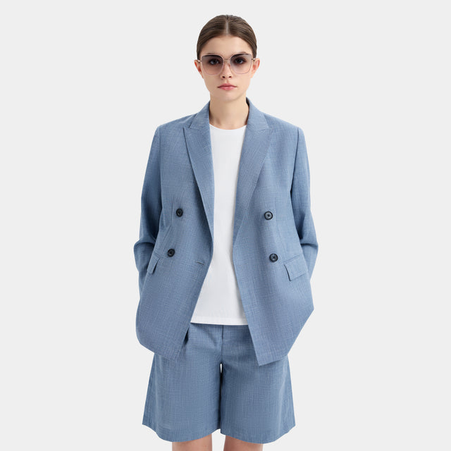 Ports 1961 AZURE PLEAT POCKET SHORTS DUSK BLUE