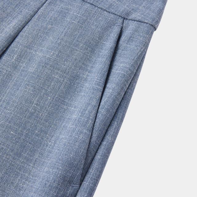 Ports 1961 AZURE PLEAT POCKET SHORTS DUSK BLUE