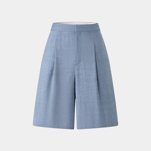 ports 1961 AZURE PLEAT POCKET SHORTS DUSK BLUE