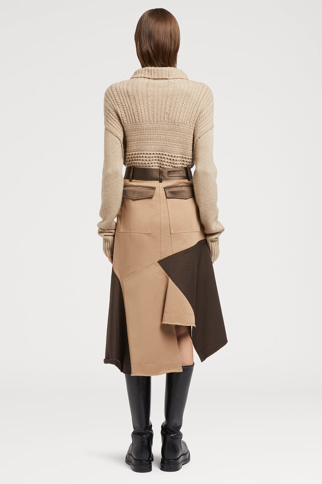 Ports 1961 BEIGE CARGO SKIRT 548-CAMEL