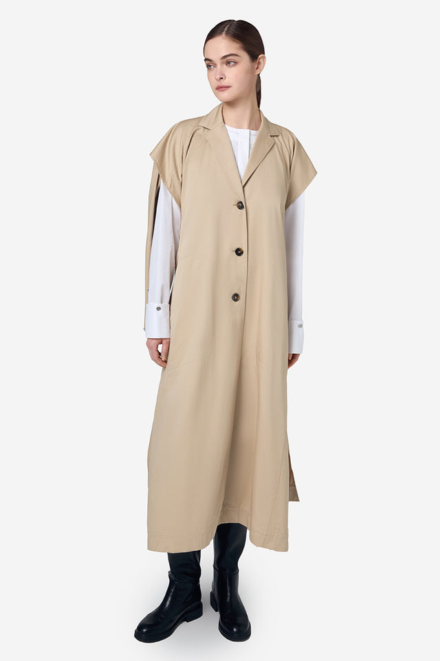Ports 1961 BEIGE COTTON CUT OUT TRENCH BEIGE