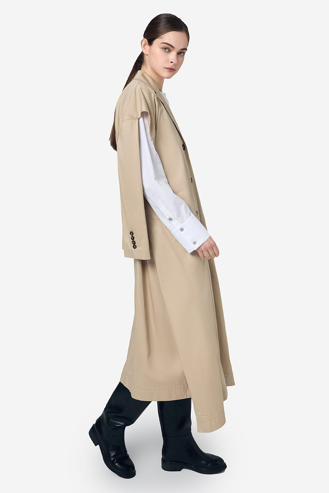 Ports 1961 BEIGE COTTON CUT OUT TRENCH BEIGE