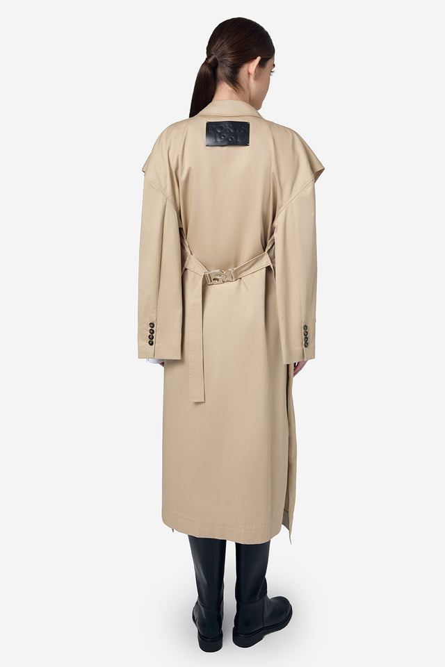 Ports 1961 BEIGE COTTON CUT OUT TRENCH BEIGE