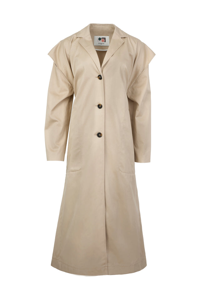 ports 1961 BEIGE COTTON CUT OUT TRENCH BEIGE