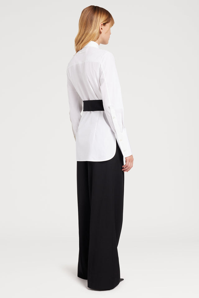 Ports 1961 BELTED WHITE SHIRT 110-OPTIC WHITE