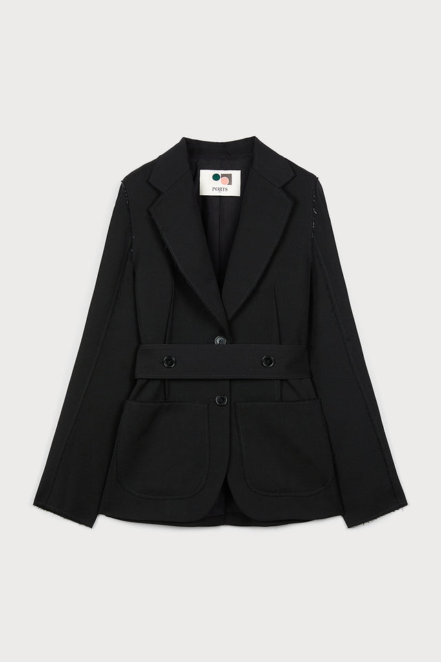 ports 1961 BLACK BELTED BLAZER 999-BLACK