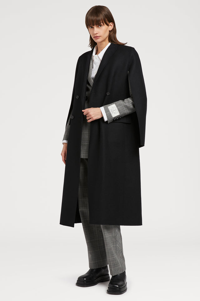 Ports 1961 BLACK CAPE-STYLE COAT 999-BLACK