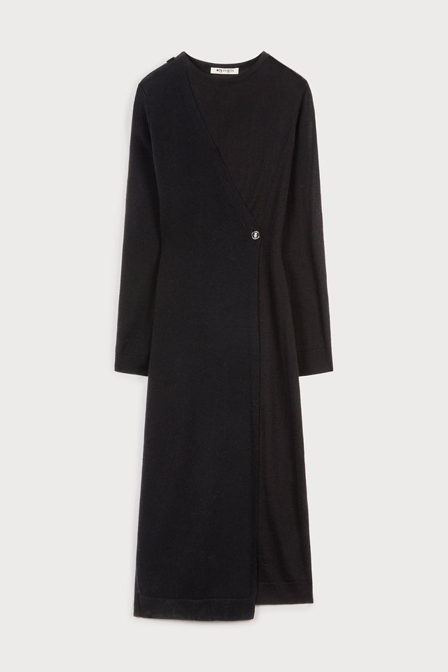 ports 1961 BLACK CASHMERE DRESS 999-BLACK