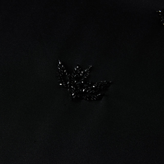 Ports 1961 BLACK FLOWER SEQUIN TOP BLACK