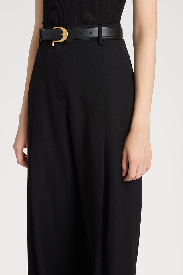 Ports 1961 BLACK PLEATED TROUSERS 999-BLACK