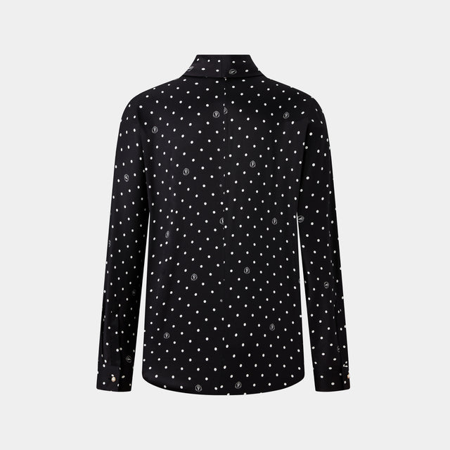 Ports 1961 BLACK POLKA DOT SHIRT BLACK PRINT