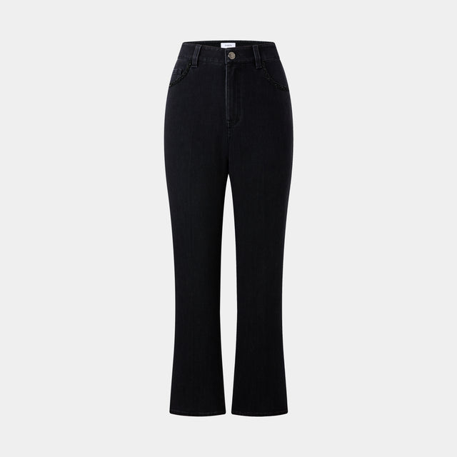 ports 1961 BLACK STRETCH DENIM JEANS BLACK