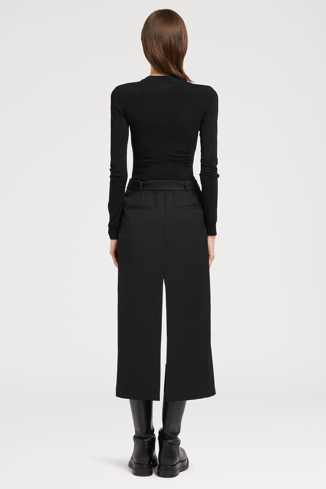 Ports 1961 BLACK VENTED SKIRT 999-BLACK