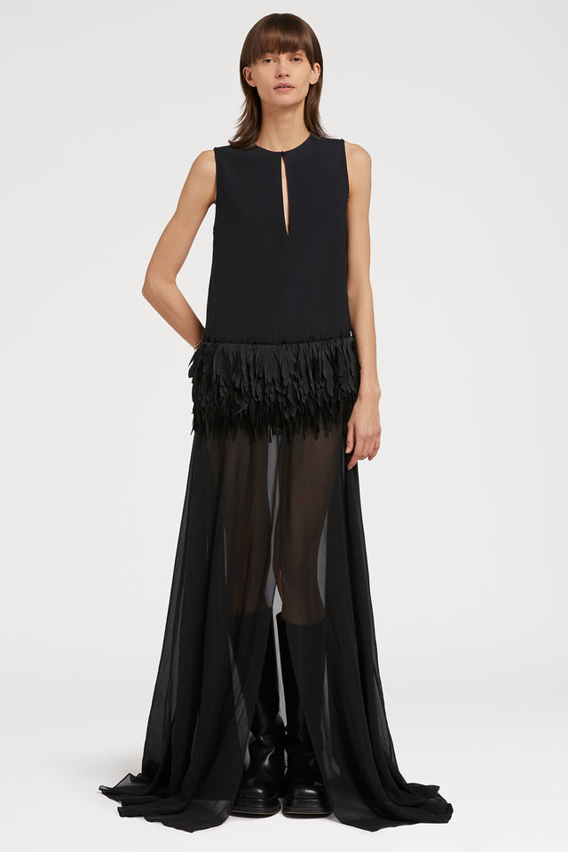 Ports 1961 BLACK VISCOSE GOWN 999-BLACK