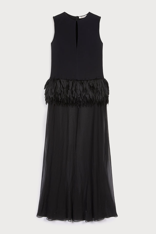 ports 1961 BLACK VISCOSE GOWN 999-BLACK