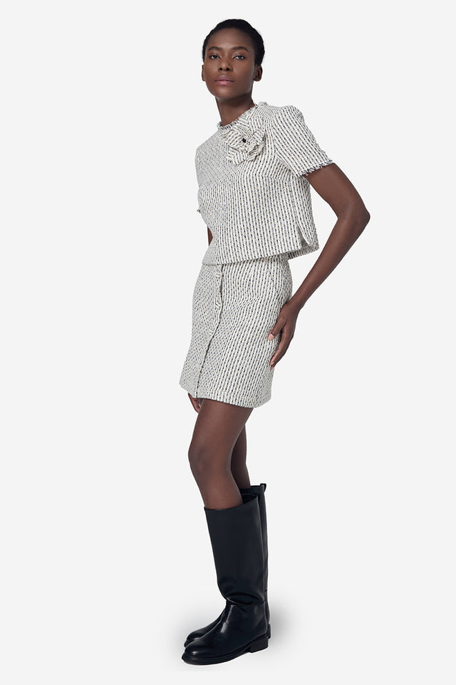 Ports 1961 BLACK & WHITE TWEED TOP WHITE & BLACK MIX