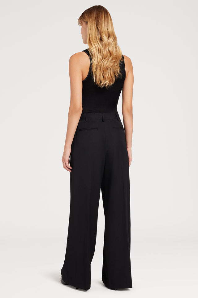 Ports 1961 BLACK WOOL PANTS 999-BLACK